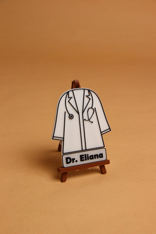 מעמד חלוק רופא מותאם אישית