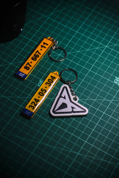 מחזיק מפתחות לוחית רכב בהתאמה אישית